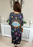 Astrid Print Kimono Black