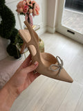 Lyra Bow Shoes Beige