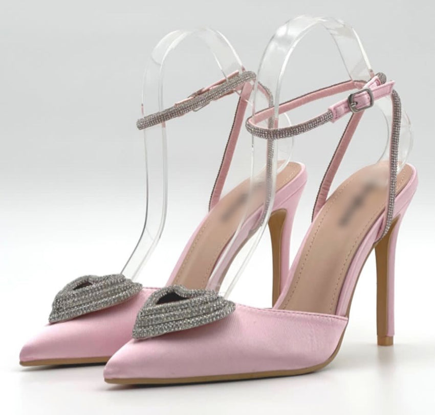 Noah Heart Heel Pink