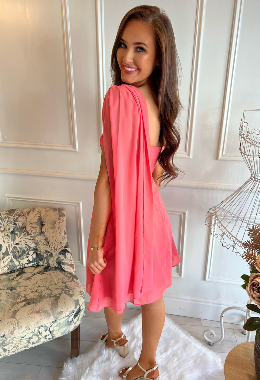 Clementine Coral Dress