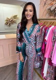 Vali Printed Jumpsuit Green
