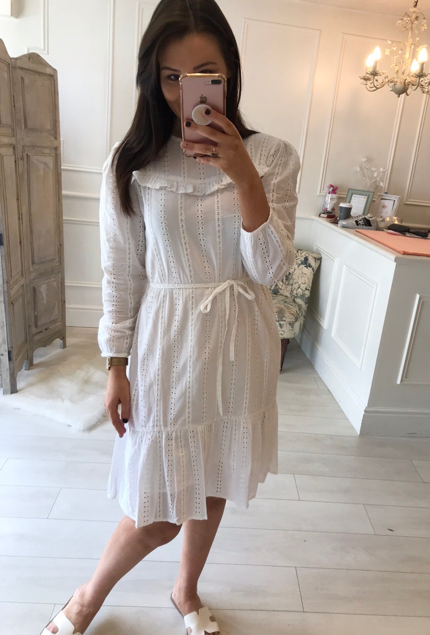 Daisy White Crochet Dress