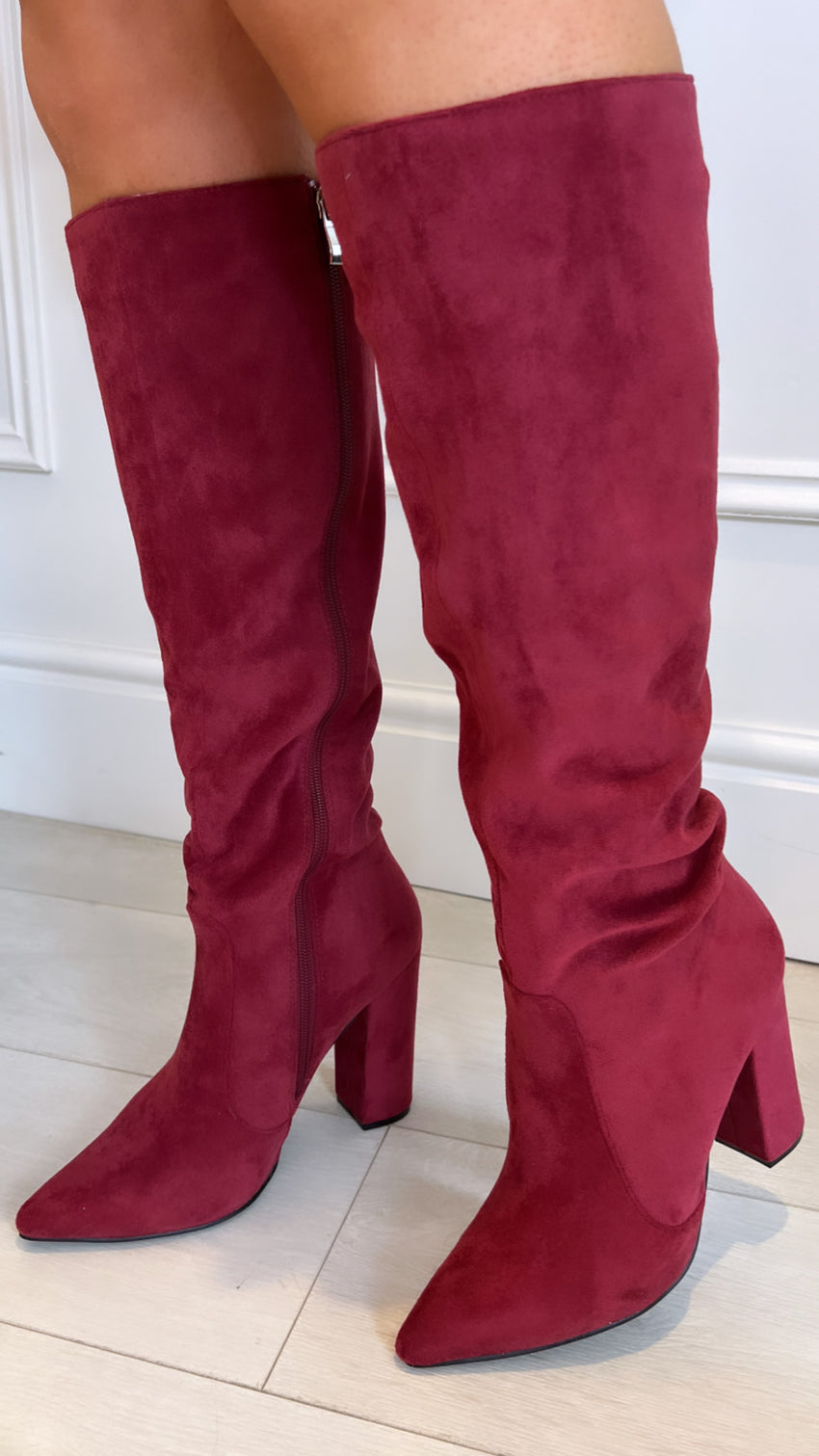Jesse Burgundy Heeled Boot