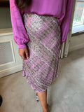 Celina Pink Detail Sequin Skirt