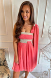 Clementine Coral Dress