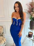 Laurie Embellished Dress Royal Blue