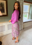 Celina Pink Detail Sequin Skirt